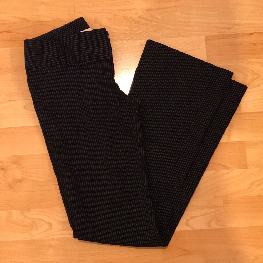 Black and white Pinstripe black pants